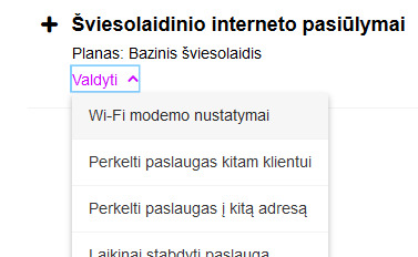 Telia Savitarna WiFi setting change feature