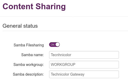 Content sharing web UI